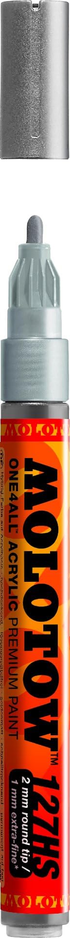 ONE4ALL Acrylic Paint Marker, 2mm, Metallic Silver, 1 Each (127.305)