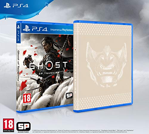 Sony, Ghost Of Tsushima PS4, Jeu d'action et d'aventure, Édition Standard +, 1 Joueur, Version Physique avec CD, En Français, PEGI 18+, Jeu pour PlayStation 4