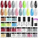 【Use su Imaginación】Los colores incluidos en el dipping powder kit de uñas pueden hacer todos los estilos de arte de uñas que desee. Puede usar un color a la vez o puede combinar diferentes polvos según sea necesario. Un regalo perfecto para tu novia, Halloween, mamá y esposa en cumpleaños, día de San Valentín, día de la madre, aniversario, Navidad, etc.