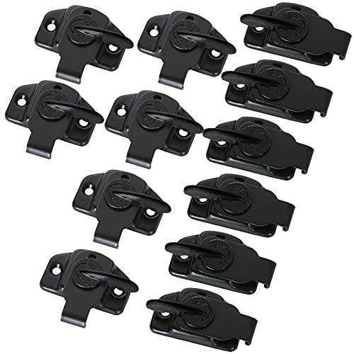 12 Sets of Align-N-Lock Table Locks, Abuff Heavy Duty Black Dining Training Table Buckles Connectors Great for Table Leaf, Extension Tables, Computer Workstations and Conference Tables