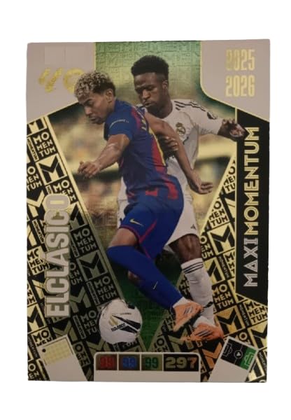 MAXI Momentum "EL CLASICO" lAMINE YAMAL/VINICIUSCarta Cromo 2025 2026 La Liga 25 26