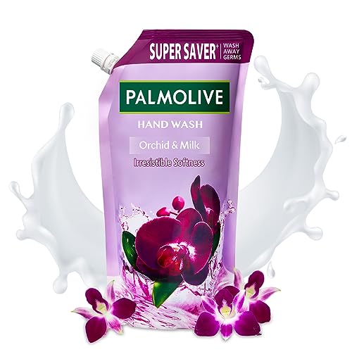 Palmolive Naturals Black Orchid & Milk Liquid Hand Wash Refill 750ml, Wash Away Germs, Refreshing Fragrance Handwash Refill Pack,