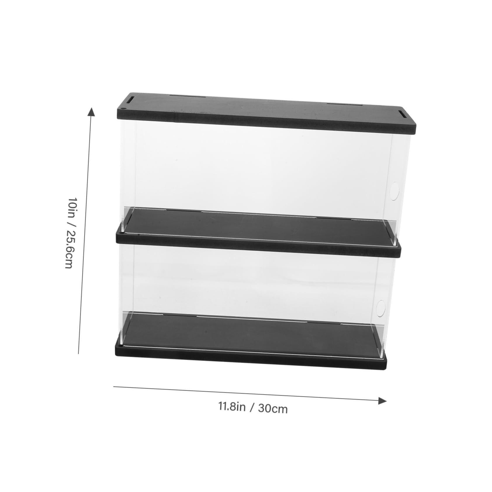 Vitrine Acrylique Transparente à 2 Couches pour Collectionneurs, Grosse Capacité, Boîte De Rangement Figurines, Protection Antipuces, Présentoir pour Figurines Pop, Usage Intérieur