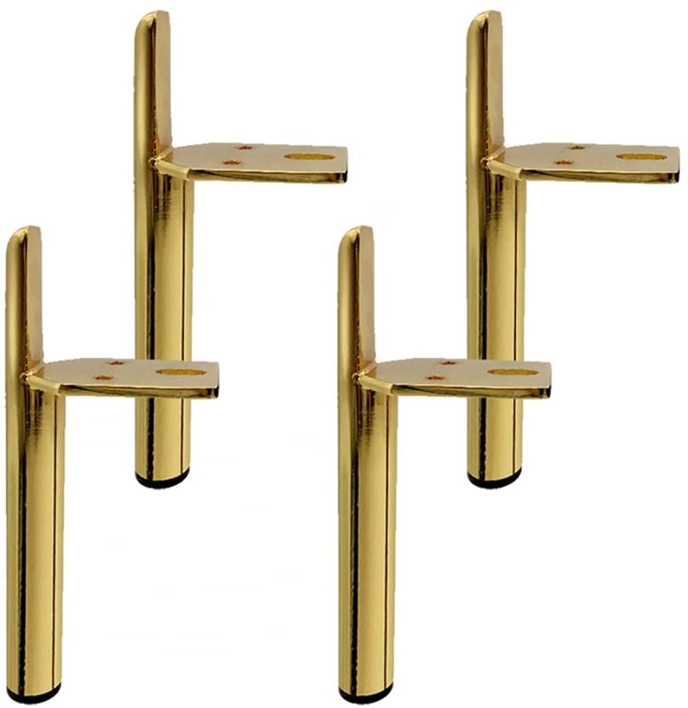 4 Stück Metallmöbelfüße, Goldene Möbelbeine Eisenmöbelstützbeine, Schlafsofa Schwere Möbelfüße Für Betten, Schränke, Tische Und Andere Möbelfüße-18cm