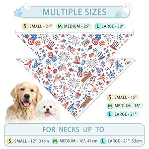 Oritasy 4th of July US Flag Patriotic Dog Bandanas, 2-Pack Triangle Reversible Pet Scarves, Premium Fabric, Bandana for All Dogs (Small, Style 2) Oritasy 4th of July US Flag Patriotic Dog Bandanas, 2-Pack Triangle Reversible Pet Scarves, Premium Fabric, Bandana for All Dogs (Small, Style 2)