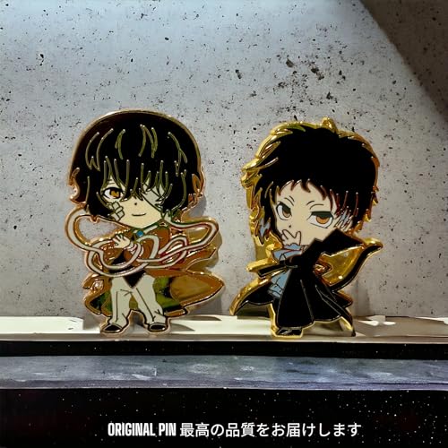 Image of Bungo Stray Dogs Enamel Pins - Osamu Dazai Pin & Manga Keychain Merch - Hard Enamel Figure Pin