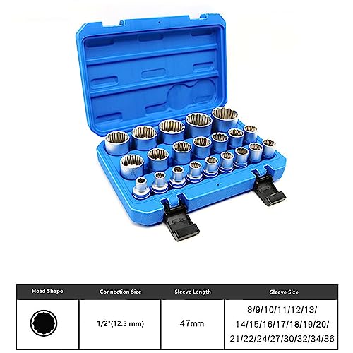 iDili Set 21 Piezas Llaves Torx 8-36MM 12 Ángulos miniatura 2