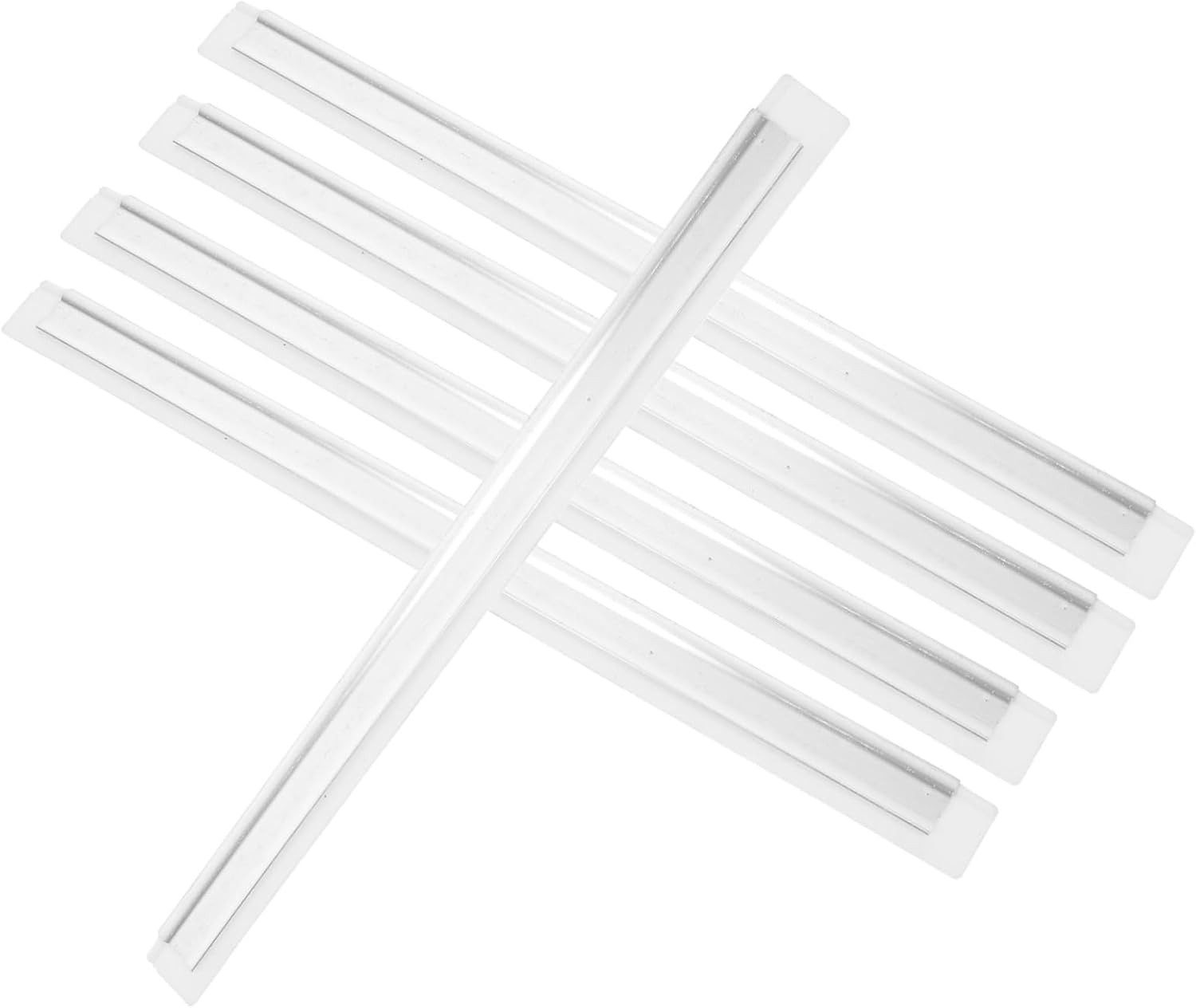 Replacement Squeegee Blades for Windows Shower Doors 6-Pack Aluminum Alloy Quick Easy Installation Clean Water Removal