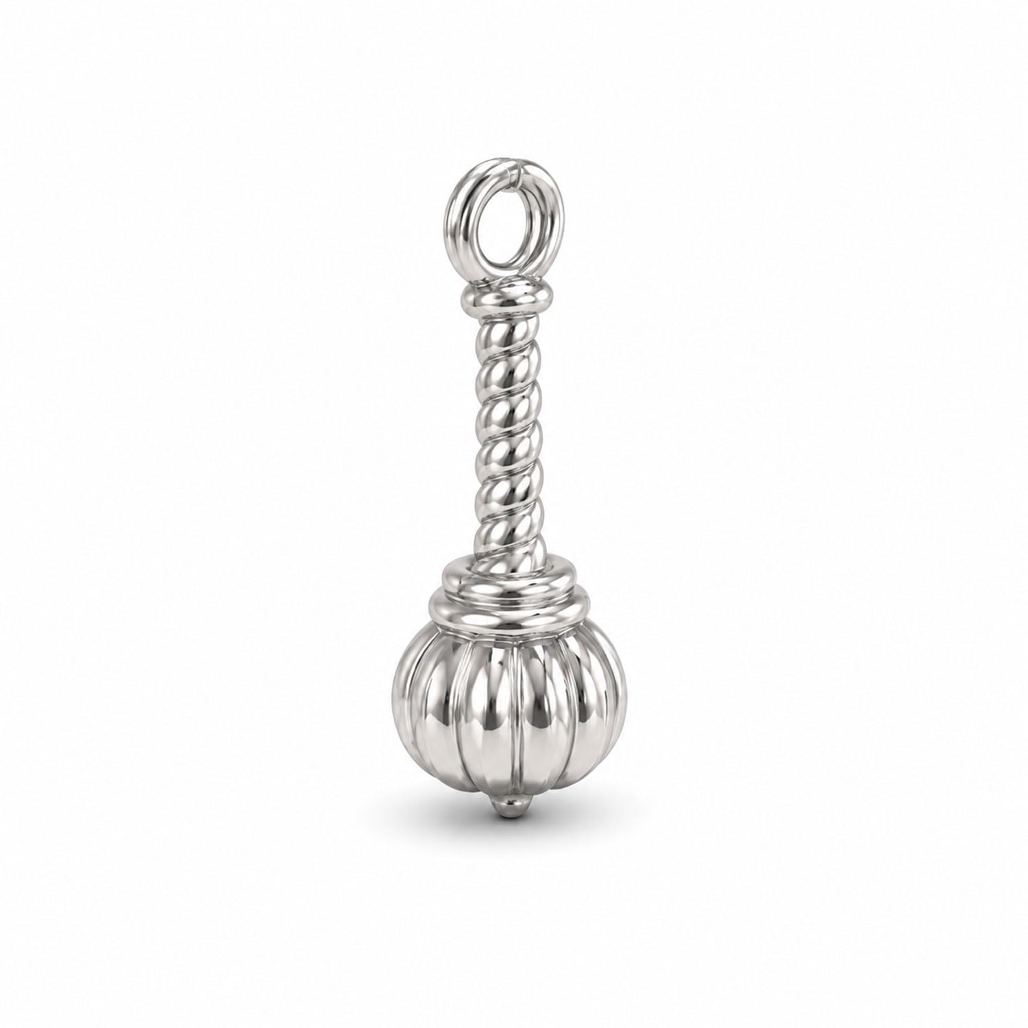 vama FASHIONS Silver Plated Stainless Steel Bajrangbali Gada Keychain Locket Pendent Engraving Spiritual Religious Jewelry Gift For Men & Boys-picture-22