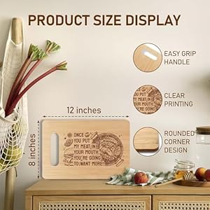 Kitchen bamboo cutting board gifts funny grilling kitchen decor cutting board gift ideas for birthday christmas day chopping board gifts for women friends family neighbors coworkers 08  urban country home decor