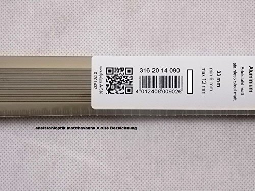 Preisvergleich Produktbild Übergangsprofil mit Basisprofil 100cm Havanna / Edelstahloptik matt - neue Bezeichnung