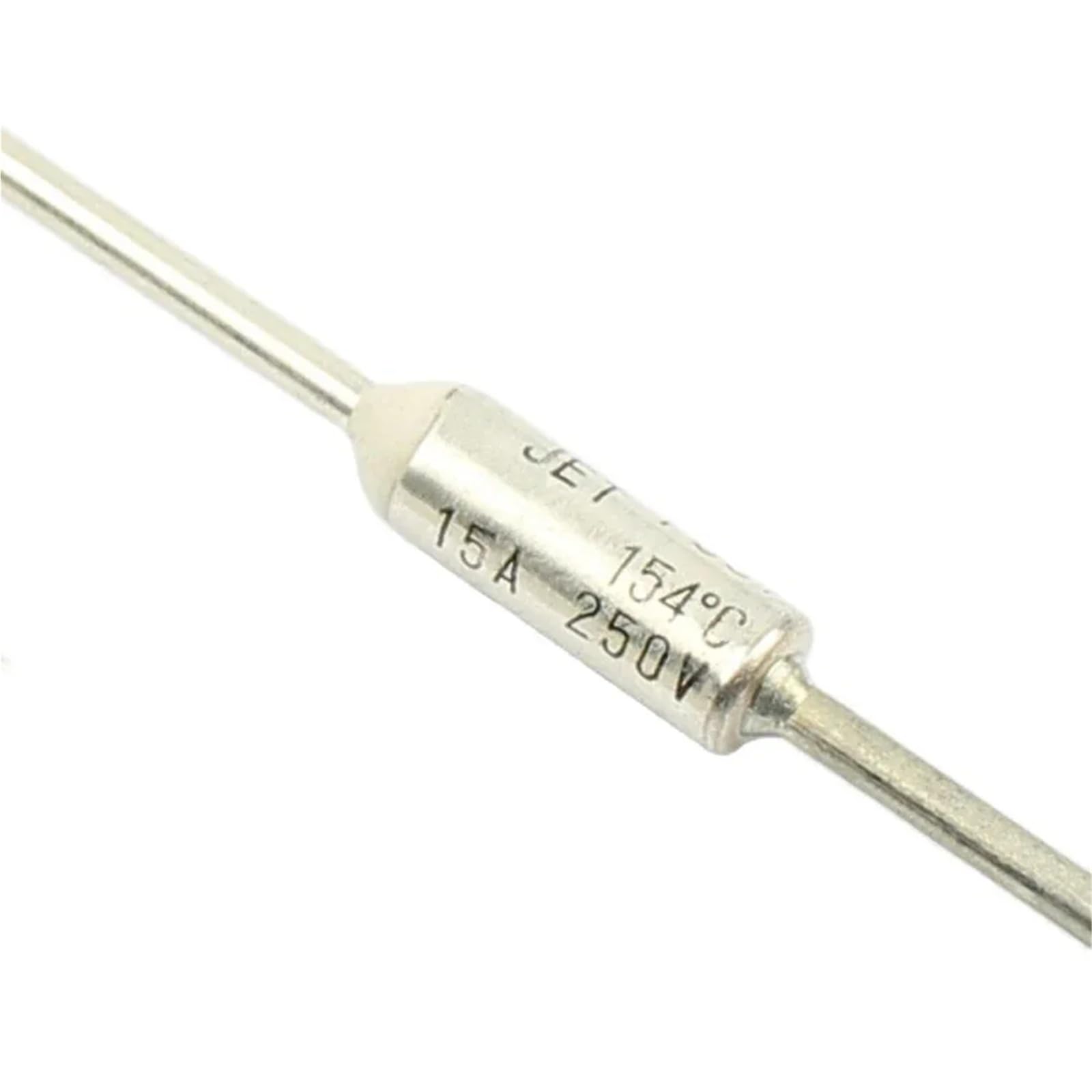 Fusible térmico FTF-S de 154 grados, 15A y 250V S154J con cable axial 5