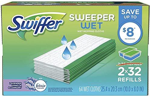 Swiffer Sweeper Wet Refills, Choose Your Scent (64