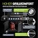 JUSKYS® Gasgrill Tennessee 6+1 – Grillwagen mit 6 Edelstahlbrennern, Seitenkocher, Gusseisenrosten, Glasdeckel mit Thermometer, LED-Knöpfen & Abdeckung