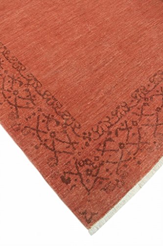 Noori Rug "Overdyed Zulfia" Hand Knotted Area Rug 4'11" X 7'2" Rust #TOP2
