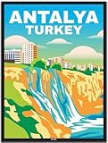 BLN PRINT Wasserfall Antalya (1) - Vintage Travel Poster