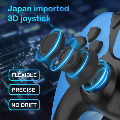 Image of UGAME For Luna Controller, Game Control for PC Fire Stick PlayStation 4 Steam Phone Tablet TV with Back Paddles Turbo 1200mAh Power Supply (Blue)