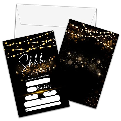 Foosproea Surprise Birthday Invitations with Envelopes