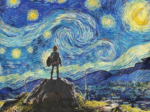 Image of MBNTJHT DIY Anime Diamond Art Kits for Adults Beginners,Easy Starry Night Diamond Painting Kits for Adults,Cartoon Full Drill Gem Art Kits for Home Wall Decor 12X16 Inch.