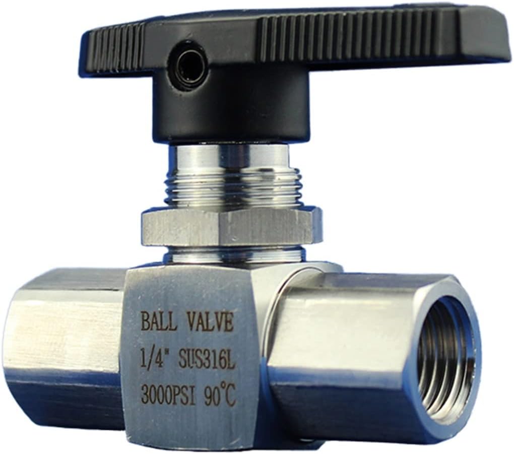 High Pressure Stainless Steel Female Thread Ball Valve 1/4" Panel Meter Valve Water Switch