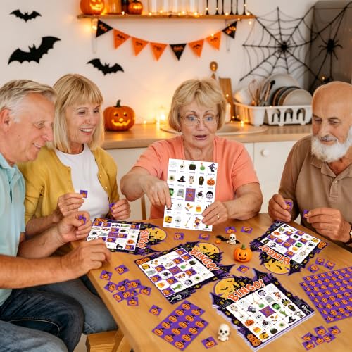 30 Sets Halloween Games, Halloween Bingo Game Cards Party Favors for Family - image 7