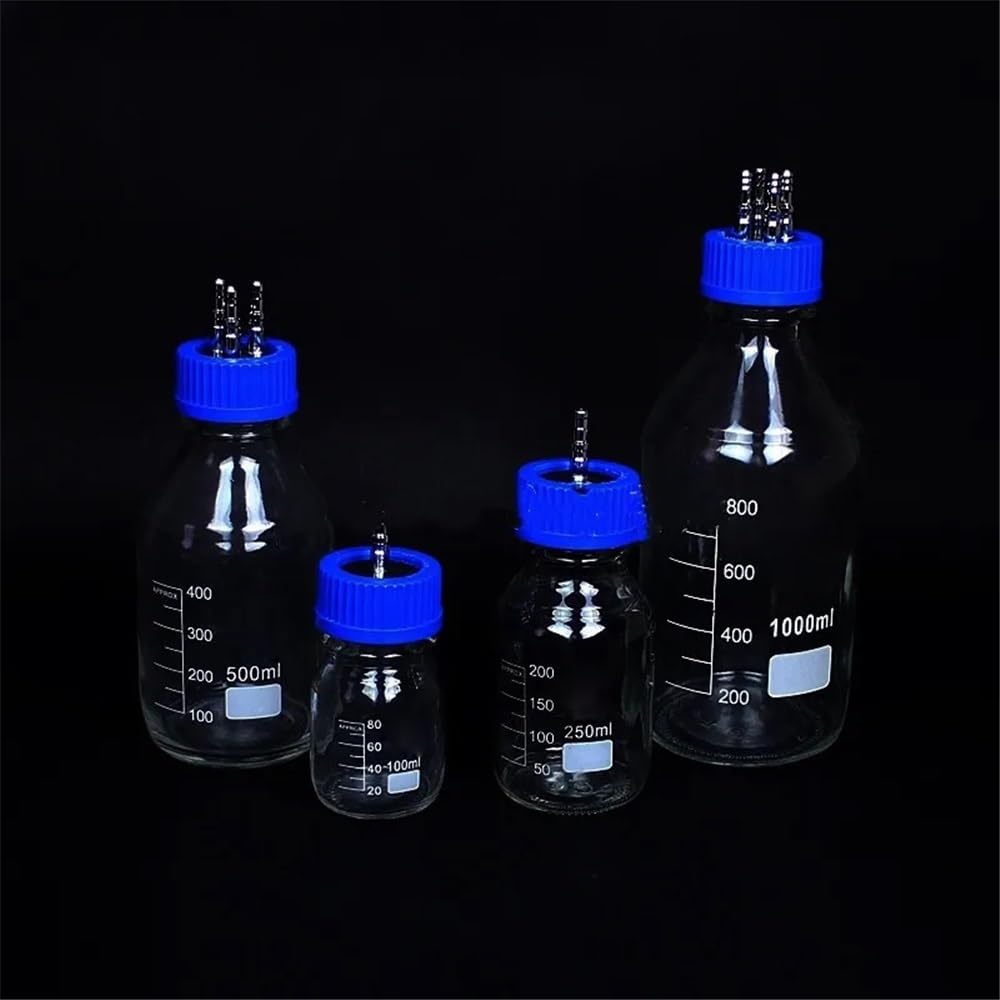 Tappo in acciaio inossidabile for bottiglia di vetro for reattore fermentazione, unidirezionale, bidirezionale, tridirezionale, 100/250/500/1000 ml Attrezzature da laboratorio
