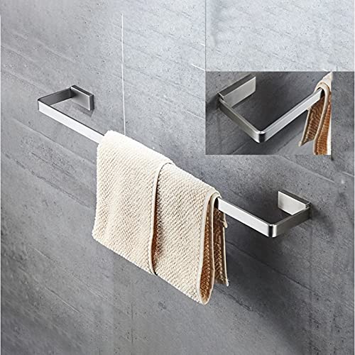Porte-serviettes simple de cuisine et douche, barre murale carrée de 50 cm