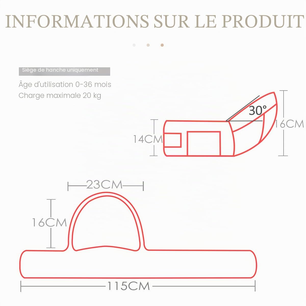 SONARIN Multifonctionnel Hipseat Baby Carrier Porte-bébé,Free Size,Toddler Support de siège de hanche,ceinture de transport avant,4 positions de transport(Bleu Foncé)