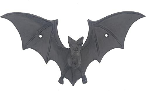 Ganchos rústicos de hierro fundido, soporte de gancho de murciélago montado en la pared, ganchos decorativos únicos de granja, ganchos de pared