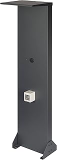 Universeller Premium-Design Wallbox-Standfuß aus Aluminum mit Dach und 16A, 3,7kW Steckdose (Dach, Anthrazit, Aluminum)