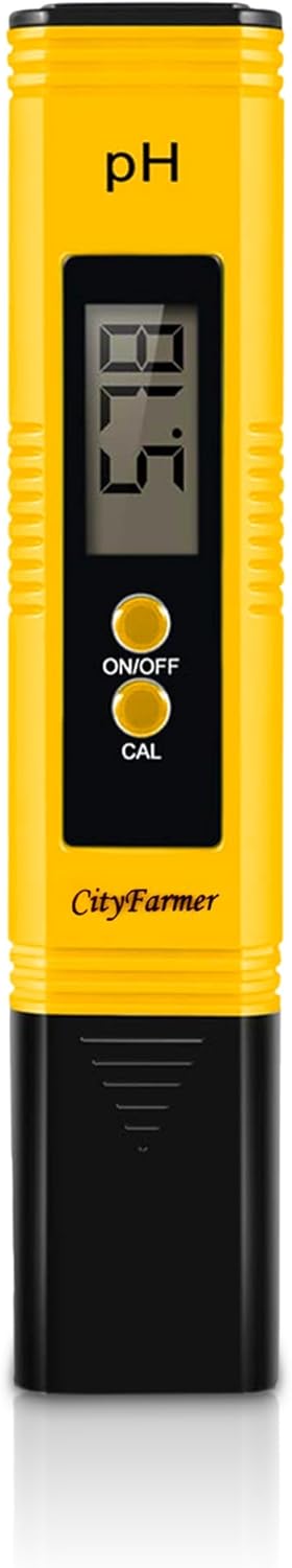 PH Meter, Digital pH Meter, PH Meter for Water Hydroponics, with 3 Pack of Calibration Solution Mixture Included