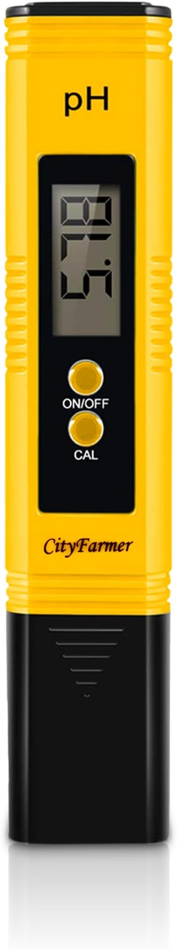 PH Meter, Digital pH Meter, PH Meter for Water Hydroponics, with 3 Pack of Calibration Solution Mixture Included
