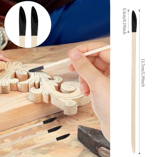 Qianyu 50 Pçs de Lixa Grãos Abrasivos Paus de Lixar de Polimento para Modelos de Plástico Artesanato