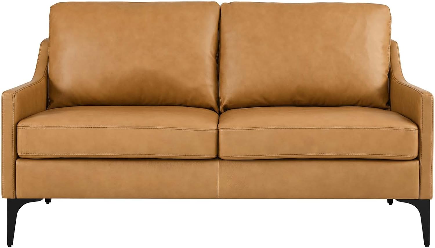 Modway EEI-6020-TAN Corland Leather Loveseat, Tan