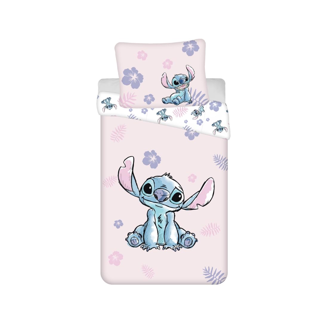 Linge de lit Stitch de qualité supérieure en coton avec taie d'oreiller 70x90 cm