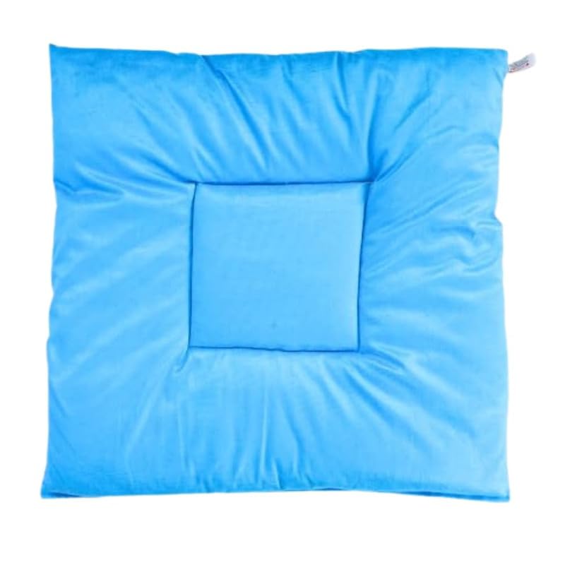 Humpy Hare Washable Pooja Aasan Perfect for Floor Sitting Rug for Katha, Hawan, Prayer | Super Soft with Microfiber Filling | Comfortable & Durable Worship Mat | 29"x29" (Sky Blue)-image-46