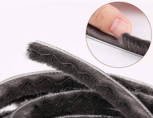 Hokmly 16 Ft Feet 5M (196 Inch) Brush Weather Stripping,Card-Slot Seal Strip Pile Weatherstrip Door Sweep Brush For Door Window (5Mm X 12Mm (3/16 1/2 Inch), Gray) #TOP5