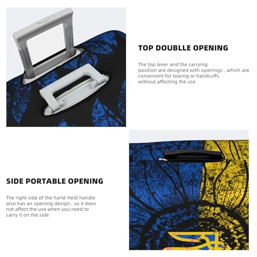 Travel Luggage Cover Vintage Sunflower Ukraine Flag Fashion Washable Baggage Suitcase Protector Fit For Luggage X-Large4