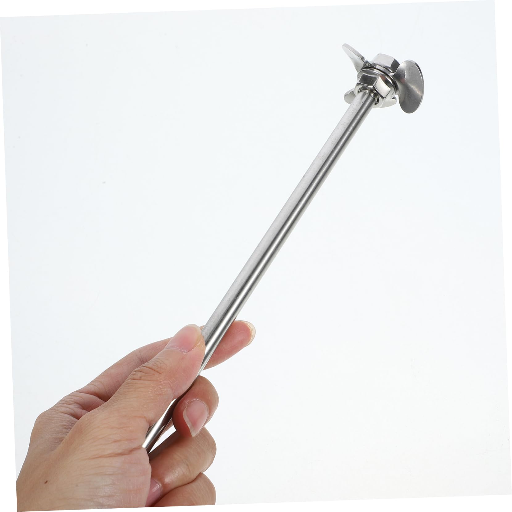 MUCKLILY 8x200mm Stainless Steel Mixing Paddle Stir Rod Stick Stirrer Chemistry Lab Stirrer Stir Bar