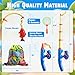 CozyBomB™ Magnetic Fishing Toys Game Set for Kids | Water Table Bathtub Kiddie Pool Party Pole Rod Net, Outdoor Plastic Floating Fish, Toddler Bath Color Ocean Sea Animals Easter Gift Age 3-5 6 4-8