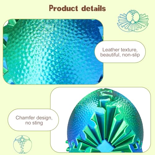 Gear Ball Fidget Spielzeug Steampunk Zahnrad Kugel Stressabbau Sensorisches Spielzeug autistische Kinder Erwachsene 3D Gedruckt Lustiges Geburtstagsgeschenk Weihnachten Ostern (Weihnachtsgrün,8 cm)