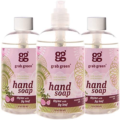 Grab Green Hand Soap, 12 Ounce (Pack Of 3), Thyme Fig Leaf Scent, Plant And Mineral Based, With Soothing Aloe Moisture #TOP14
