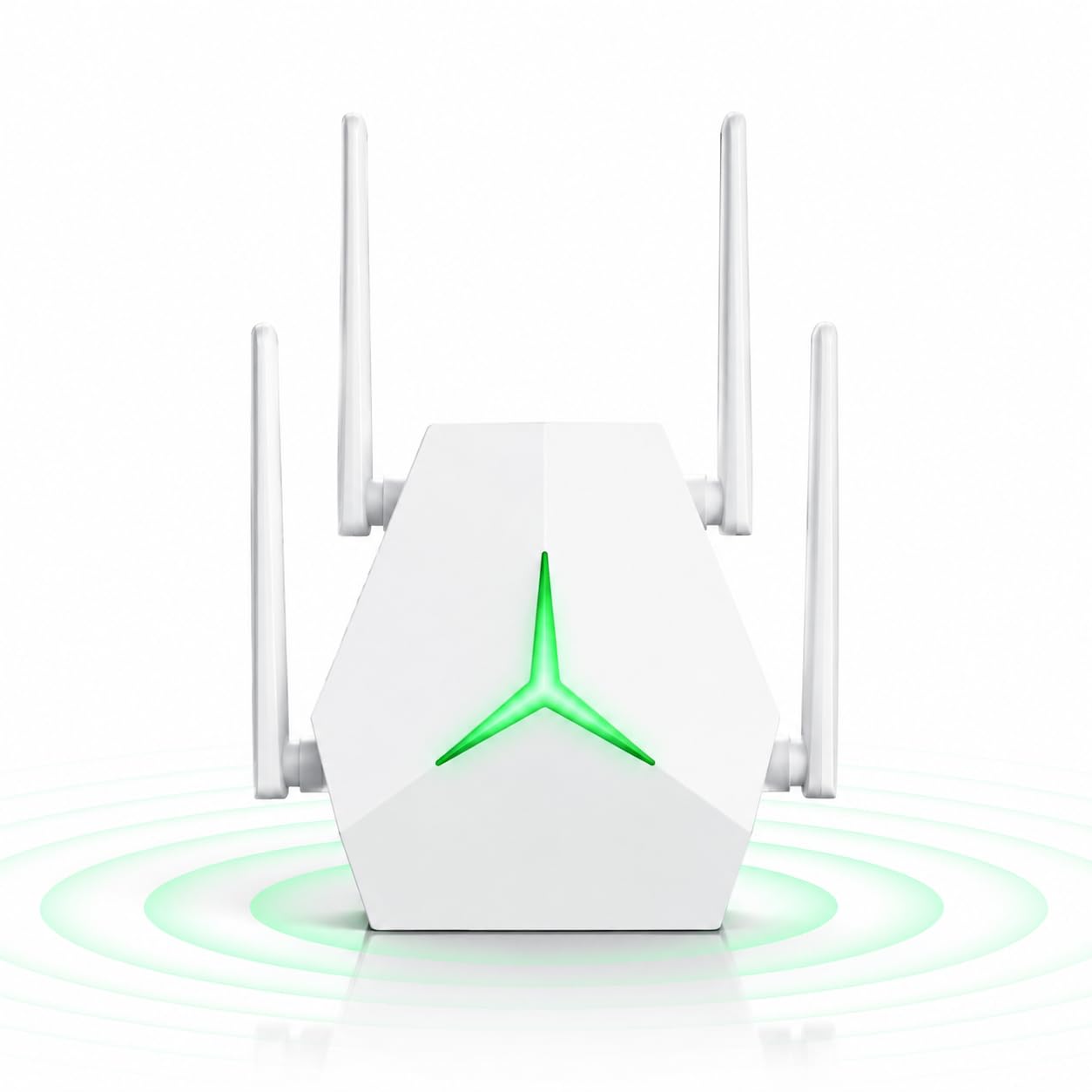 Répéteur WiFi 1167 Mbps Double Bande, Amplificateur de Signal WiFi Longue Portée 3 en 1 Répéteur/AP/Routeur, 2 Ports Ethernet, Indicateur LED et Alimentation Type-C