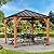 Modern Shade Tranquil Grove Wood Gazebo 10' x 10', Permanent Grill Gazebo with Galvanized Steel Hardtop Roof, Cedar Framed Wooden Pavilion for Garden, Backyard