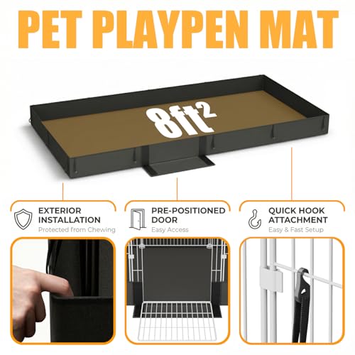20 Planes Guinea Pig Cages Enclosed Hamster Cage with Transparent Top & Waterproof Liner, Expandable Cage for Guinea Pigs, Metal Wire Yard Fence Rabbit Cage - Image 3
