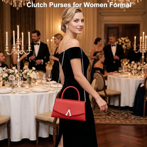 Image of Evening Clutch Purse for Womens Crossbody Shoulder Handbags Wedding Bag Cocktail Purses with Detachable Chain
