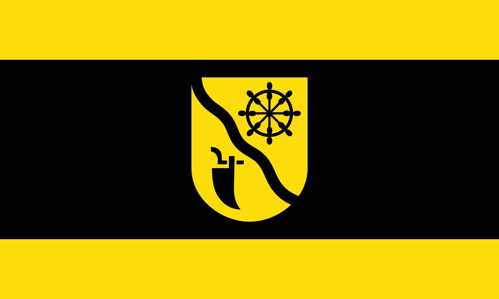 Drapeau de Rhede Ems Allemagne grand format paysage pour mât extérieur