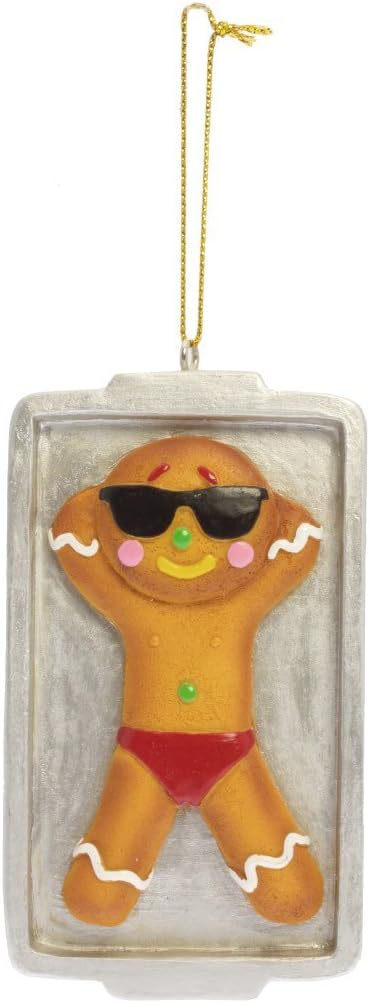 Streamline Crooked Christmas Ornament- Gingerbread Tan
