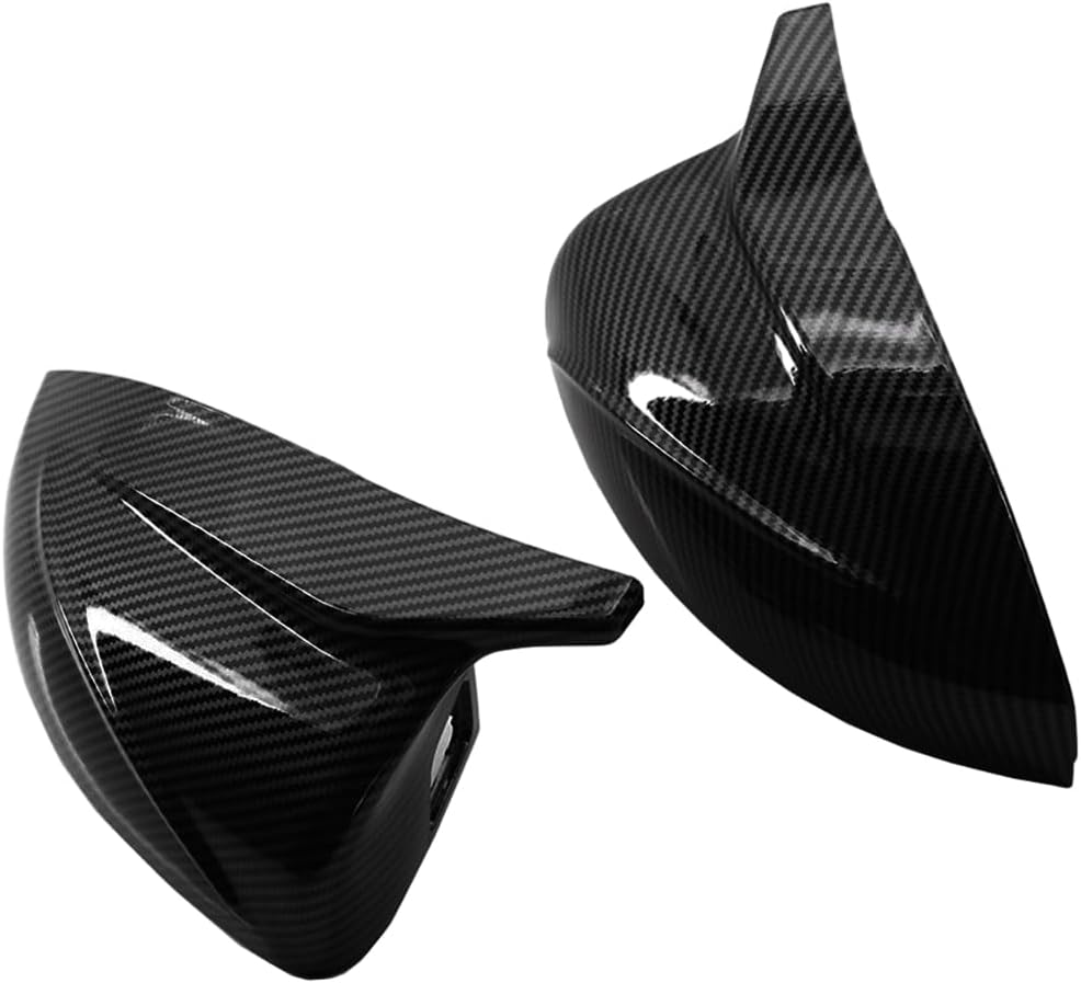 Rearview Mirror Cover with Lane Assist Hole ABS Car Side Cap Carbon Fiber, 2014-2020 Compatible with Audi A3 S3 RS3, Door Mirror Covers Car Rearview Mirror Cover Caps