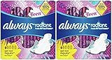 Always Totally Teen Always Radiant Infinity Pads, 14 Count - Pack of 2